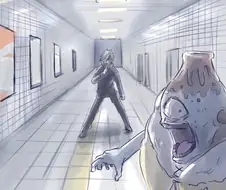 주술회전,8번출구)도망쳐!!!!