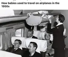 1950년대 비행기의 유아시트