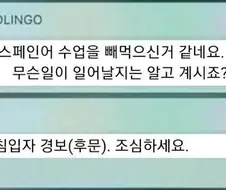 듀오링교:넌 스페인어 공부를 소중히여기지 않았지