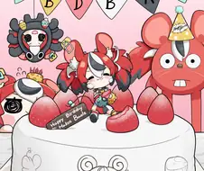 버튜버) 땃쥐 생일축하하는 땃쥐 아종들.manga