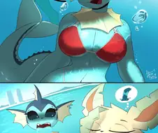 수영장에서 녹차푸는 포켓몬