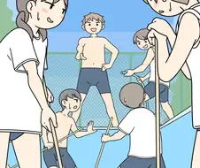 학교 수영장 청소하는 만화.manga