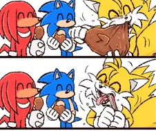 고기먹는 소닉 너클즈 테일즈 만화