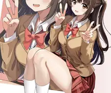 @) 더블피스 에가오