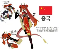 어느 대마인이 그린 동아시아 3국 의인화