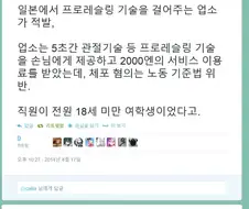여고생 직원들로 의문의 행위를 하다 적발된 업소