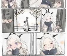 블루아카)장갑을 잊은 센세와 히나.manwha