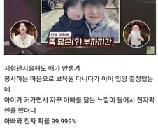 입양을 했는데 아빠하고 너무 닮아감