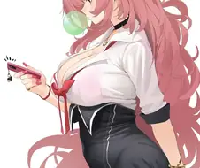후방 블루아카) 파파카츠부 핑크머리