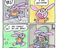 백신 맞고 예전 삶으로 돌아가는 Comic
