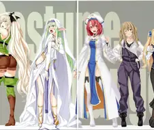 [곱슬]서로 옷 바꿔입은 히로인들