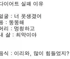 다이어트 실패 이유