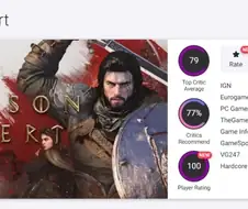 붉은사막) 이거 점수 보니까 양키들 맘에 쏙들긴 하는듯