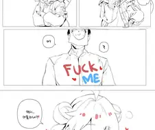 블아) 마키가 선생님 옷에 낙서하는 manga