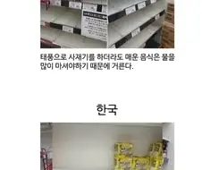 재난 상황 일본과 한국의 차이점.