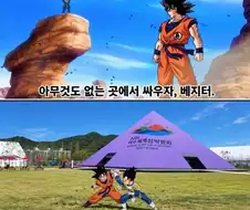 드래곤볼) 인적 없는곳에서 싸우자!! 베지터!!