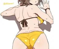 라이자) 후방) 노란 수영복 시골처녀