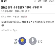 너네 뭘 믿고 나대냐