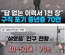 쉬었음 청년을 따라잡은거