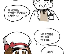 포켓몬 세계를 안내해주는 오박사.Manhwa