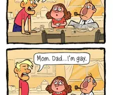 아들이 부모님에게 커밍아웃하는 만화