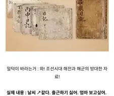 밀덕이 난중일기 읽으면 실망하는 이유