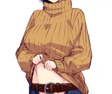 팬티를 너무 짧게 입은 여자