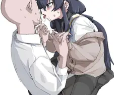 블루아카) 진한 체취가 느껴지는 키스