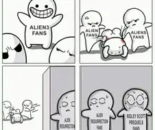 영화) 에이리언 시리즈 팬덤 요약 4컷 만화.manga