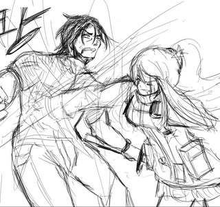 연습으로 그려본 액션 만화