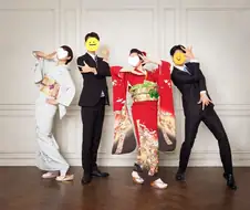 일본 성인식 가족사진.