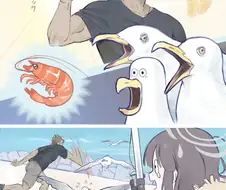 블루아카)갈매기에게서 미유를 구해주는 선생님.manwha