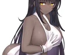 블루아카)알몸 에이프런 카린(후방)