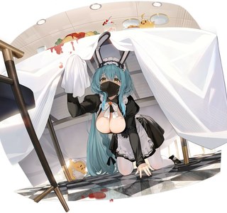 식당에서 온갖 궂은 일을 다하는 메이드