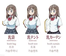 일본 만화속 3가지 가슴 표현.manga