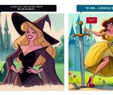 AI) 왕국을 지키기 위해 마녀와 싸우려던 기사가 TS되는 만화