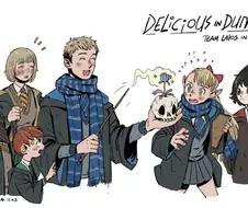 던전밥)한 일러 작가가 그린 호그와트 버전