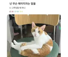 넌 무슨 헤어지자는 말을...