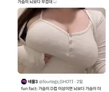 가슴이 뇌보다 무겁대
