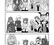 (fate)페그오 여캐들 키 비교하는 만화.manga