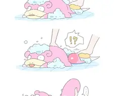 포켓몬)목욕하는 야돈.jpg