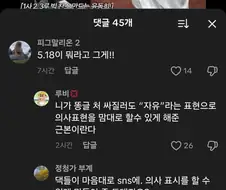 5.18 그게 뭐냐는 댓글에달린 완벽한 답