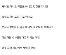 아무리 생각해도 순애보다 야한 장르가 없는데