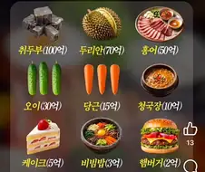 한가지 음식만 1년동안 먹으면 돈을 드립니다
