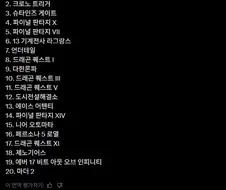 기억을 지우고 다시 플레이 하고 싶은 게임 TOP 20