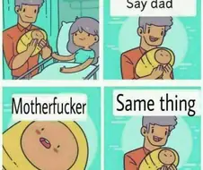 아빠를 부르는 아기 만화