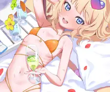 후방) 해변의 비키니 어린이