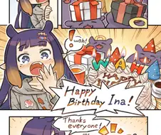 버튜버)이나 생일 축하해주는 타코타치들.manga