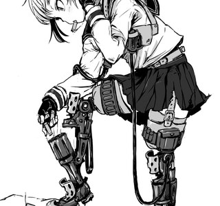 다리가 권총인 여고생