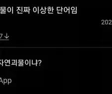 "성형괴물" 진짜 이상한 단어임